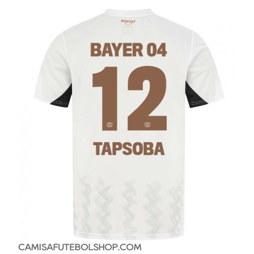 Camisa de time de futebol Bayer Leverkusen Edmond Tapsoba #12 Replicas 2º Equipamento 2024-25 Manga Curta